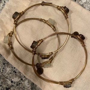 Set of 3 gemstone bracelets